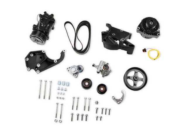 Holley LS/LT Complete Accessory Drive Kit, Black