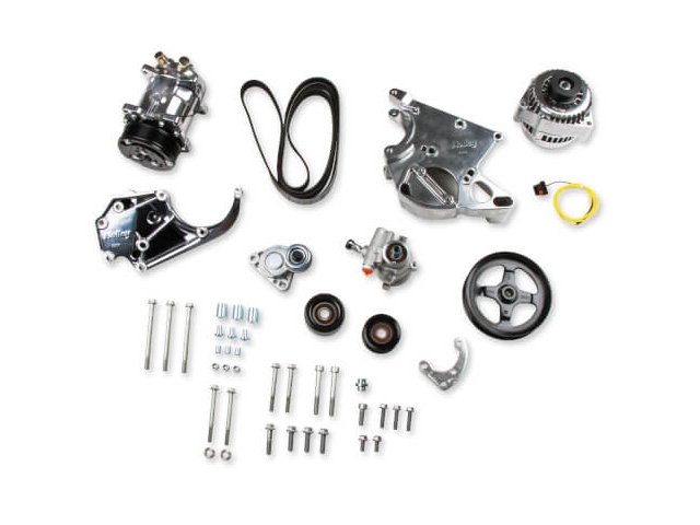 Holley LS/LT Complete Accessory Drive Kit, Polished