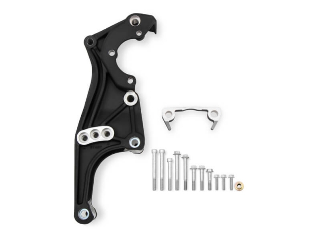 Holley Low LS Accessory Drive Bracket, Black (Driver's Side Power Steering & Alternator Bracket) - Click Image to Close