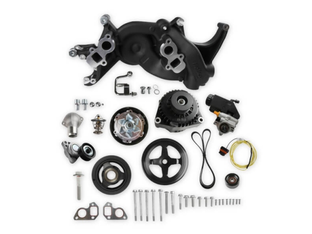 Holley Mid-Mount Race Accessory System, Black (GM LS)