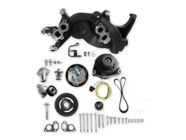 Holley Mid-Mount Race Accessory System, Black (GM LS)