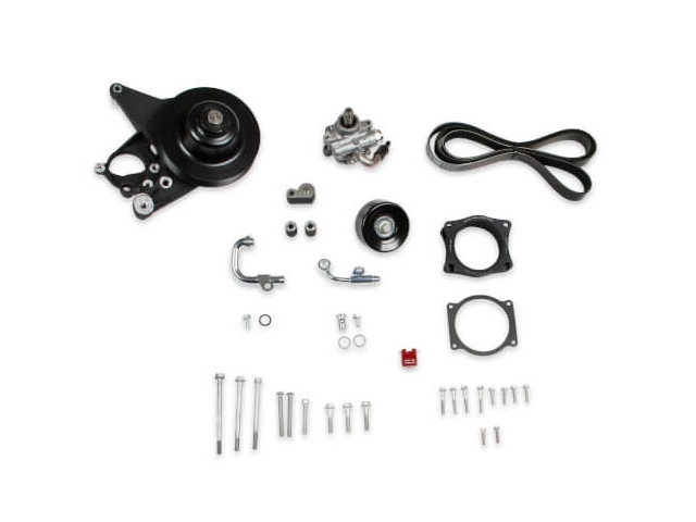 Holley Power Steering Add-On System, Black (GM LT4) - Click Image to Close