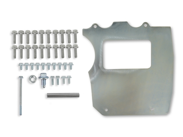 Holley High-Mount Complete Accessory Drive Kit w/ Oil Pan & Oil Pump, Natural As-Cast (FORD 7.3L GODZILLA)