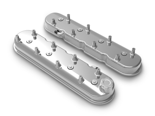Holley Aluminum Tall LS Valve Covers - Polished - Click Image to Close