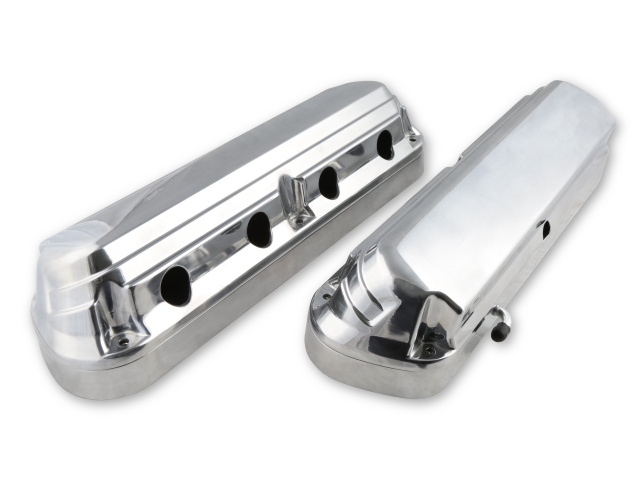 Holley 2-Piece FORD Style Valve Covers, Polished Finish (GM LS)