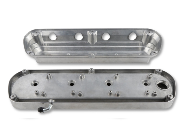 Holley 2-Piece FORD Style Valve Covers, Polished Finish (GM LS)