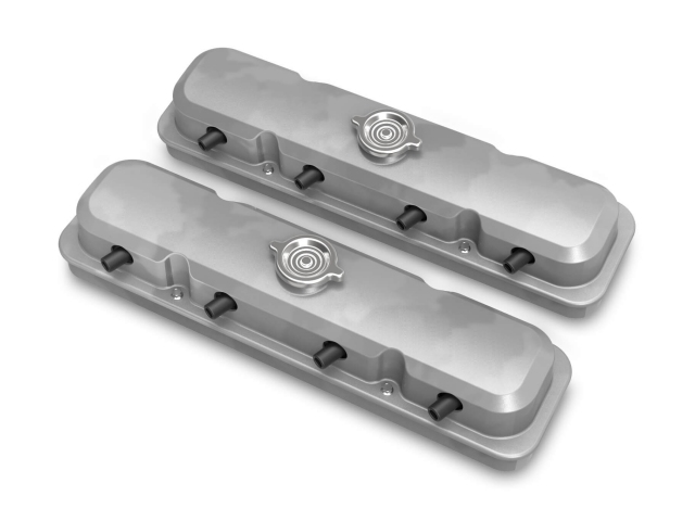 Holley 2-Piece PONTIAC Style Valve Covers, Natural Finish (GM LS)