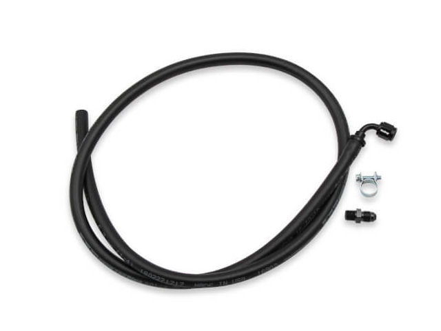 Holley LS Steam Tube Kit w/ Push-On Hose, Black - Click Image to Close