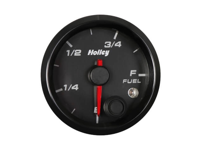 Holley Analog Style Fuel Level Gauge, 2-1/16", Black - Click Image to Close