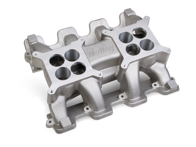 Holley LS Carbureted Manifold - 2x4 Mid-Rise Dual Plane (GM LS3 & L92) - Click Image to Close