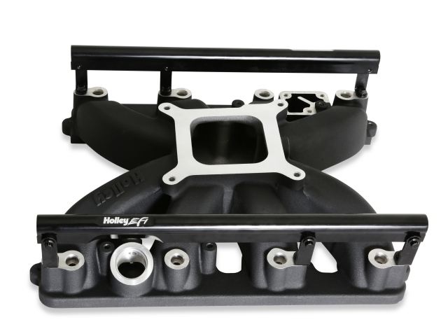 Holley Single Plane EFI Intake Manifold, Black (CHRYSLER 5.7L, 6.1L & 6.4L HEMI)