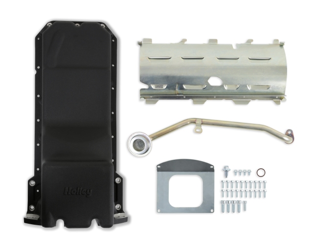 Holley Oil Pan, Black (1972-1993 Dodge D-SERIES & 1987-2004 Dodge Dakota 6.2L Hellcat)