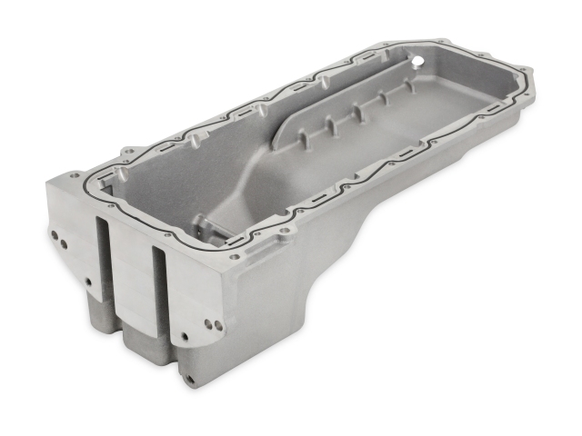 Holley Non-VVT Rear Sump Oil Pan, Natural Cast (1972-1993 Dodge D-SERIES & 1987-2004 Dodge Dakota 6.2L Hellcat)