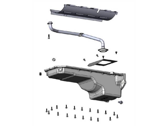 Holley Non-VVT Rear Sump Oil Pan, Natural Cast (1972-1993 Dodge D-SERIES & 1987-2004 Dodge Dakota 6.2L Hellcat)