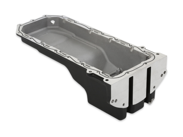 Holley VVT Rear Sump Oil Pan, Black (1972-1993 Dodge D-SERIES & 1987-2004 Dodge Dakota 6.2L Hellcat)