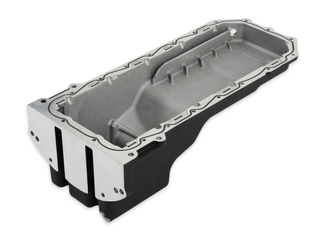 Holley VVT Rear Sump Oil Pan, Black (1972-1993 Dodge D-SERIES & 1987-2004 Dodge Dakota 6.2L Hellcat)