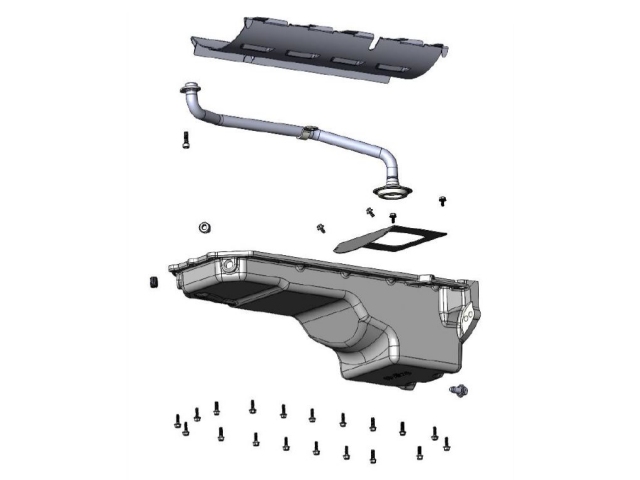 Holley VVT Rear Sump Oil Pan, Black (1972-1993 Dodge D-SERIES & 1987-2004 Dodge Dakota 6.2L Hellcat)