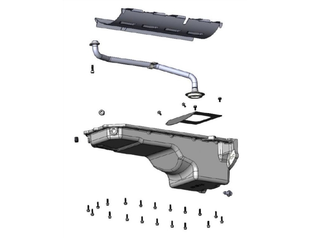 Holley VVT Rear Sump Oil Pan, Natural Cast (1972-1993 Dodge D-SERIES & 1987-2004 Dodge Dakota 6.2L Hellcat)