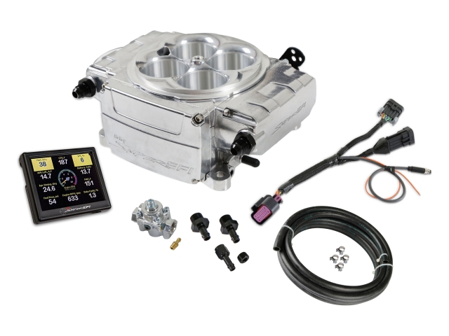 Holley EFI SNIPER 2 EFI Self-Tuning Upgrade Kit w/ Fuel Pressure Regulator, Polished