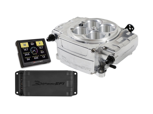 Holley EFI SNIPER 2 EFI Self-Tuning Kit w/ 3.5" Handheld & Power Distribution Module, Polished