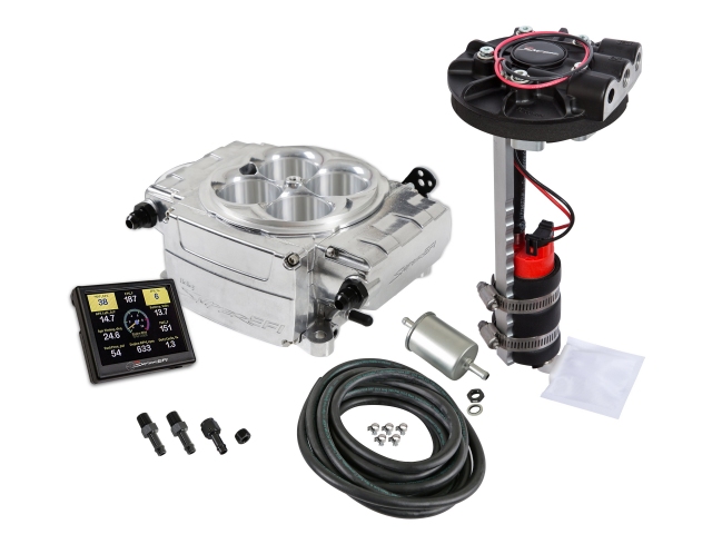 Holley EFI SNIPER 2 EFI Self-Tuning Kit w/ 3.5" Handheld & Universal Drop-In Module, Polished