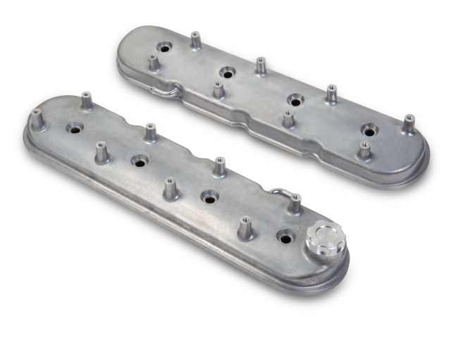 Holley Aluminum LS Valve Covers - Natural Cast - Click Image to Close
