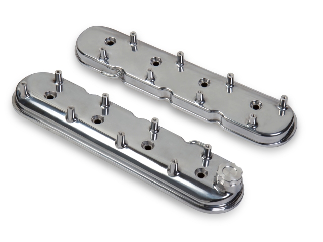 Holley Aluminum LS Valve Covers - Polished - Click Image to Close
