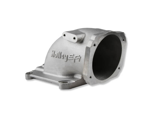 Holley EFI Throttle Body Intake Elbow, Silver (GM LS)