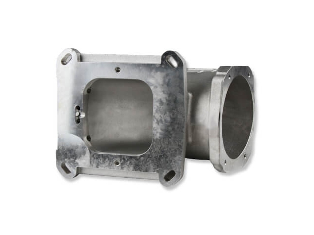 Holley EFI Throttle Body Intake Elbow, Silver (GM LS) - Click Image to Close