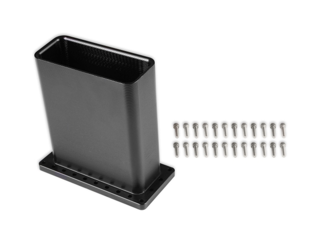 Holley EFI LO-RAM Billet Burst Panel Duct, Black Anodized Finish (GM LS) - Click Image to Close
