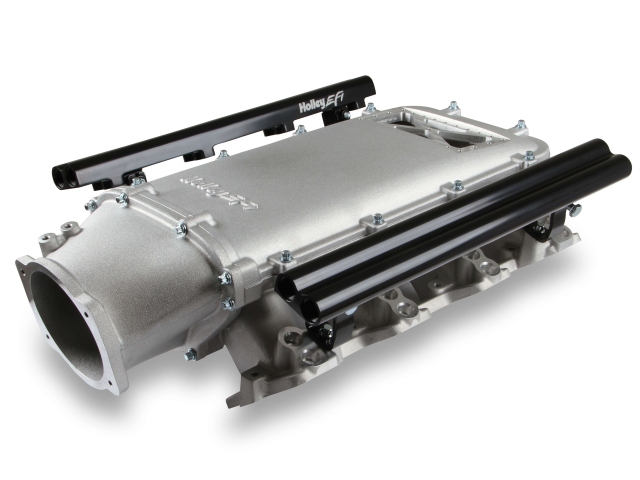 Holley EFI Duel Fuel Injector Lo-Ram Manifold & Fuel Rail Kit, Satin (GM LS1)