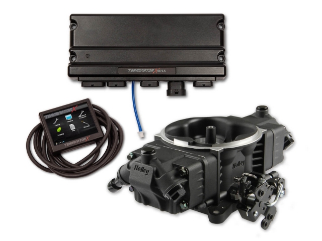 Holley EFI TERMINATOR X STEALTH 4150 Kit & Transmission Control, 24X, Black Finish (GM LS & 4L60E & 4L80E) - Click Image to Close