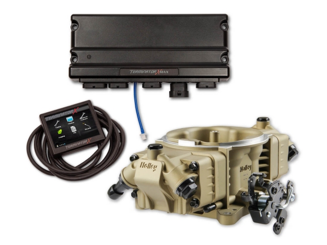 Holley EFI TERMINATOR X STEALTH 4150 Kit & Transmission Control, 24X, Gold Finish (GM LS & 4L60E & 4L80E)