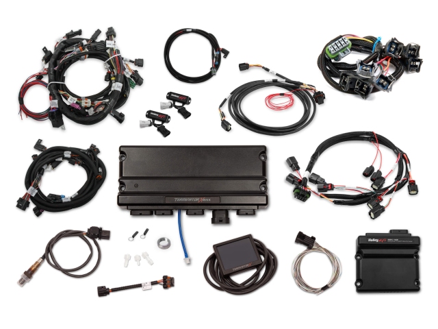 Holley EFI TERMINATOR X MAX MPFI Kit w/ EV1 Injector Harness & DBW Throttle Body Control (2013-2015 FORD 5.0L COYOTE) - Click Image to Close