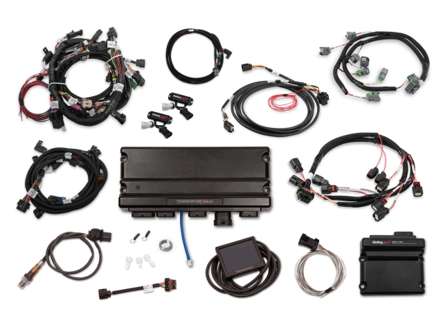 Holley EFI TERMINATOR X MAX MPFI Kit w/ EV6 Injector Harness & DBW Throttle Body Control (2013-2015 FORD 5.0L COYOTE)