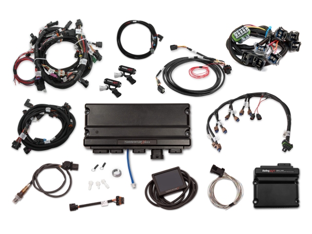 Holley EFI TERMINATOR X MAX MPFI Kit w/ EV1 Injector Harness & DBW Throttle Body Control (2015.5-2017 FORD 5.0L COYOTE) - Click Image to Close
