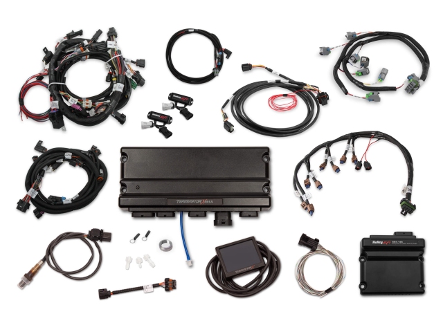 Holley EFI TERMINATOR X MAX MPFI Kit w/ EV6 Injector Harness & DBW Throttle Body Control (2015.5-2017 FORD 5.0L COYOTE) - Click Image to Close