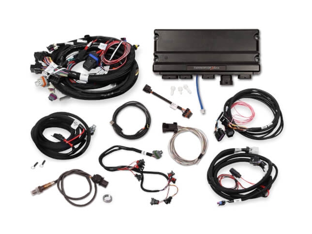 Holley EFI TERMINATOR X MPFI Tuner Kit w/ EV1 Injector Harness & DBW Throttle Body & Transmission Control (GM LS1 & LS6 & 4L60E & 4L80E)