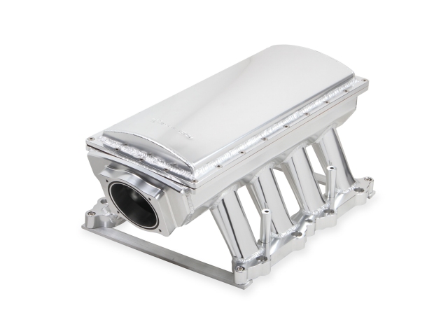 Holley EFI SNIPER EFI Sheet Metal Fabricated Race Series Intake Manifold, Silver (FORD 5.0L COYOTE) - Click Image to Close