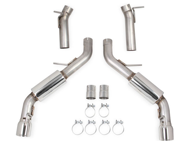 HOOKER BLACKHEART Axle-Back Dual Exhaust System w/ Mufflers (2016 Camaro SS) - Click Image to Close