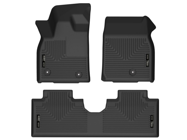 HUSKY WEATHERBEATER Front & 2nd Seat Floor Liner, Black (2021 Ford Mustang Mach-E) - Click Image to Close