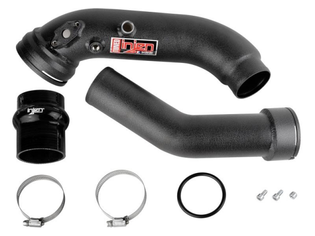 injen SES Cold Side Intercooler Pipes, Wrinkle Black (BMW 3.0L N55)