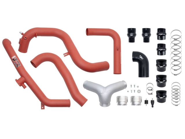 injen SES Intercooler Pipes, Wrinkle Red (2021-2024 Ford Bronco 2.7TT EcoBoost V6)