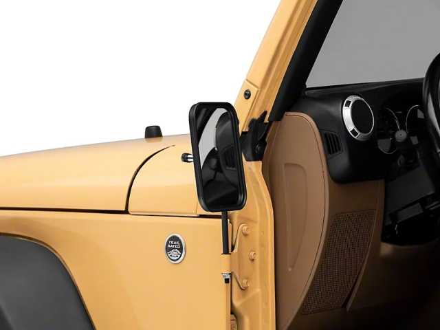 Jeep Rectangular Adventure Mirrors w/ Printed Jeep Logo (2007-2018 Jeep Wrangler JK & JKU)