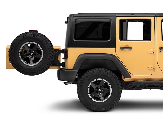 Jeep HD Tire Carrier w/ Mount & Jeep Logo (2007-2018 Jeep Wrangler JK & JKU)