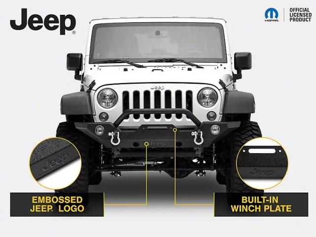 Jeep Trail Force HD Front Bumper w/ Jeep Logo (2007-2018 Jeep Wrangler JK & JKU)