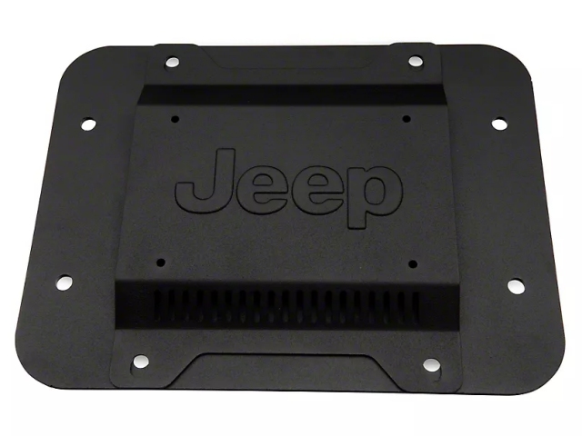 Jeep Spare Tire Delete w/ License Plate Mount & Jeep Logo (2007-2018 Jeep Wrangler JK & JKU)