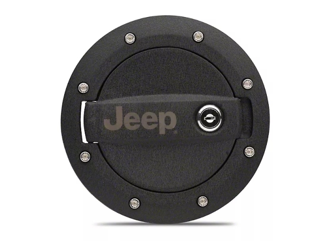 Jeep Locking Fuel Door w/ Engraved Jeep Logo (2007-2018 Jeep Wrangler JK & JKU)