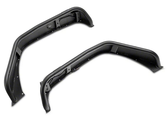 Jeep Tubular Fender Flares w/ LED DRL & Jeep Logo, Front (2007