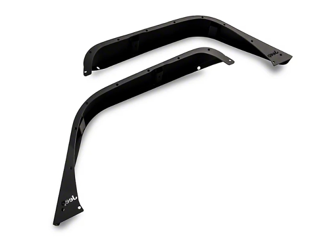 Jeep Tubular Slim Fender Flares w/ Jeep Logo, Front (2007-2018 Jeep Wrangler JK & JKU)